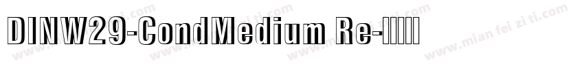 DINW29-CondMedium Re字体转换